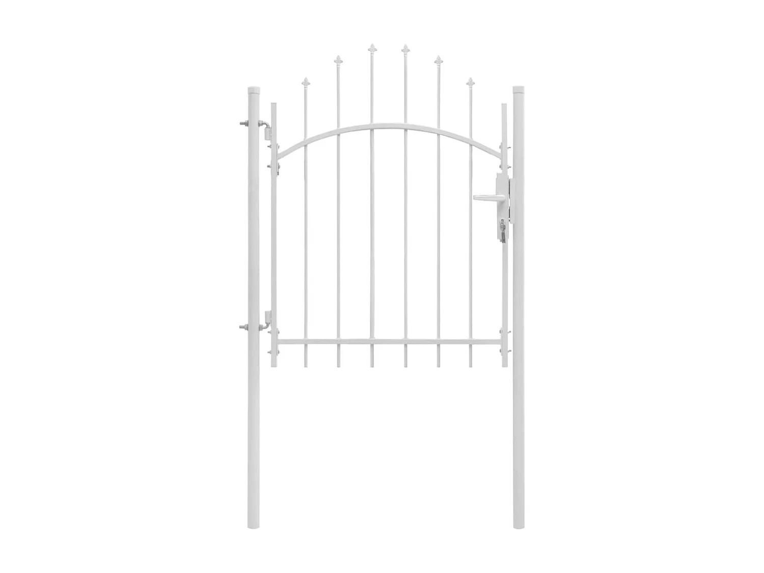 Portail de jardin Acier 1 x 1,75 m Blanc