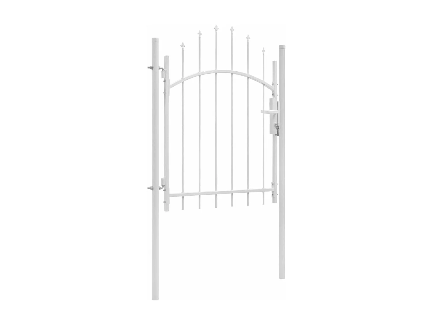 Portail de jardin Acier 1 x 1,75 m Blanc
