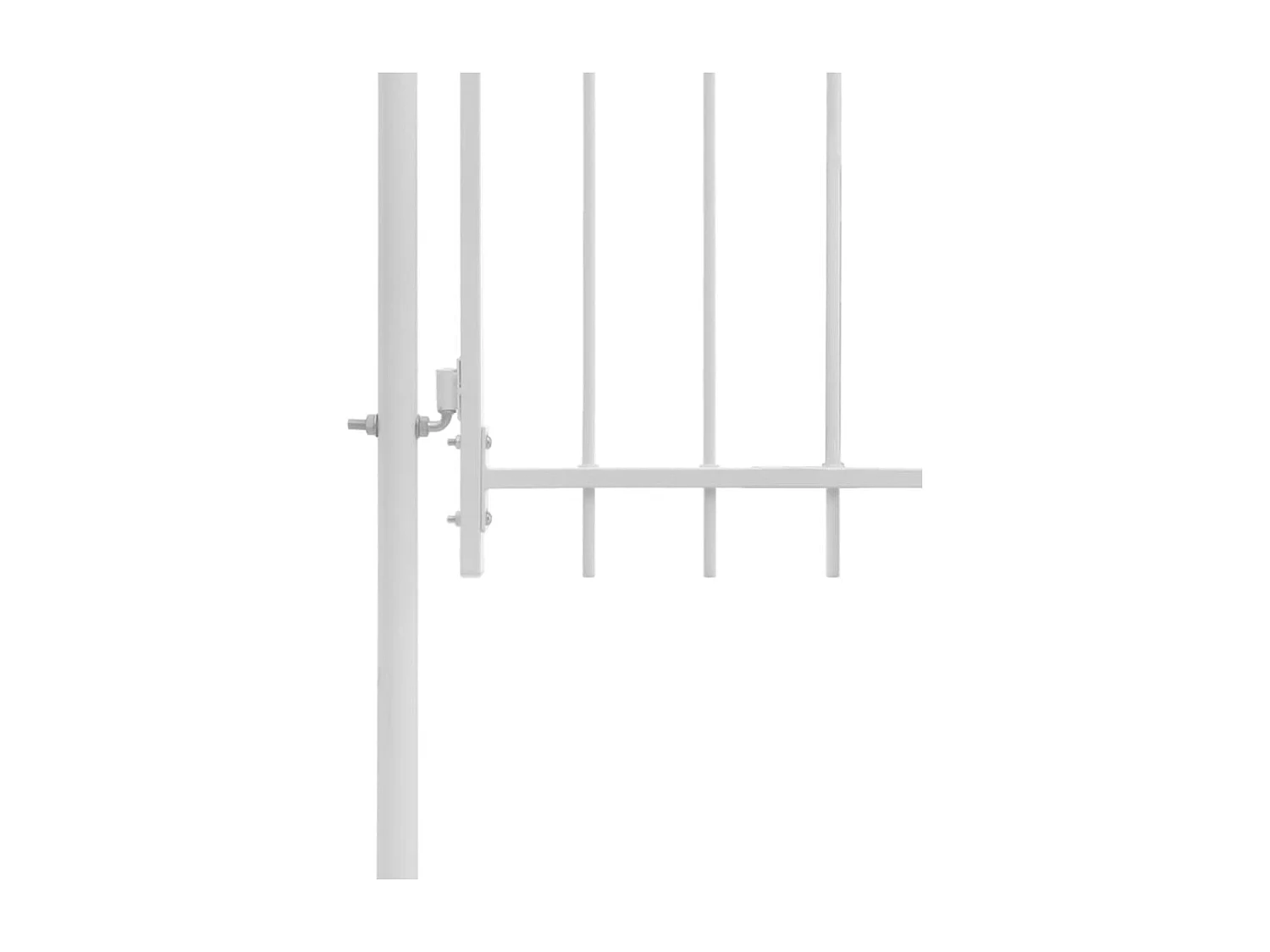Portail de jardin Acier 1 x 1,75 m Blanc