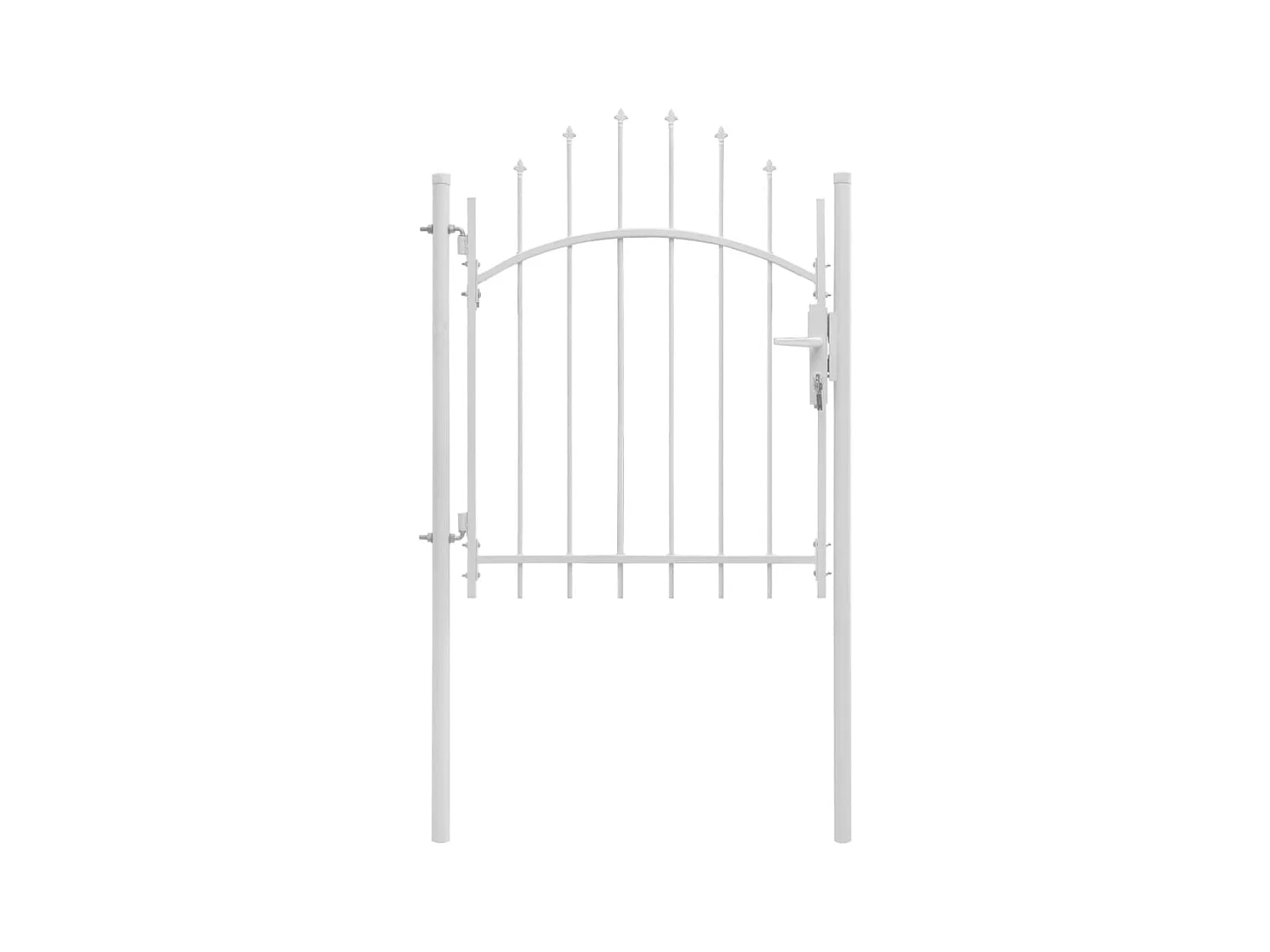 Portail de jardin Acier 1 x 1,75 m Blanc