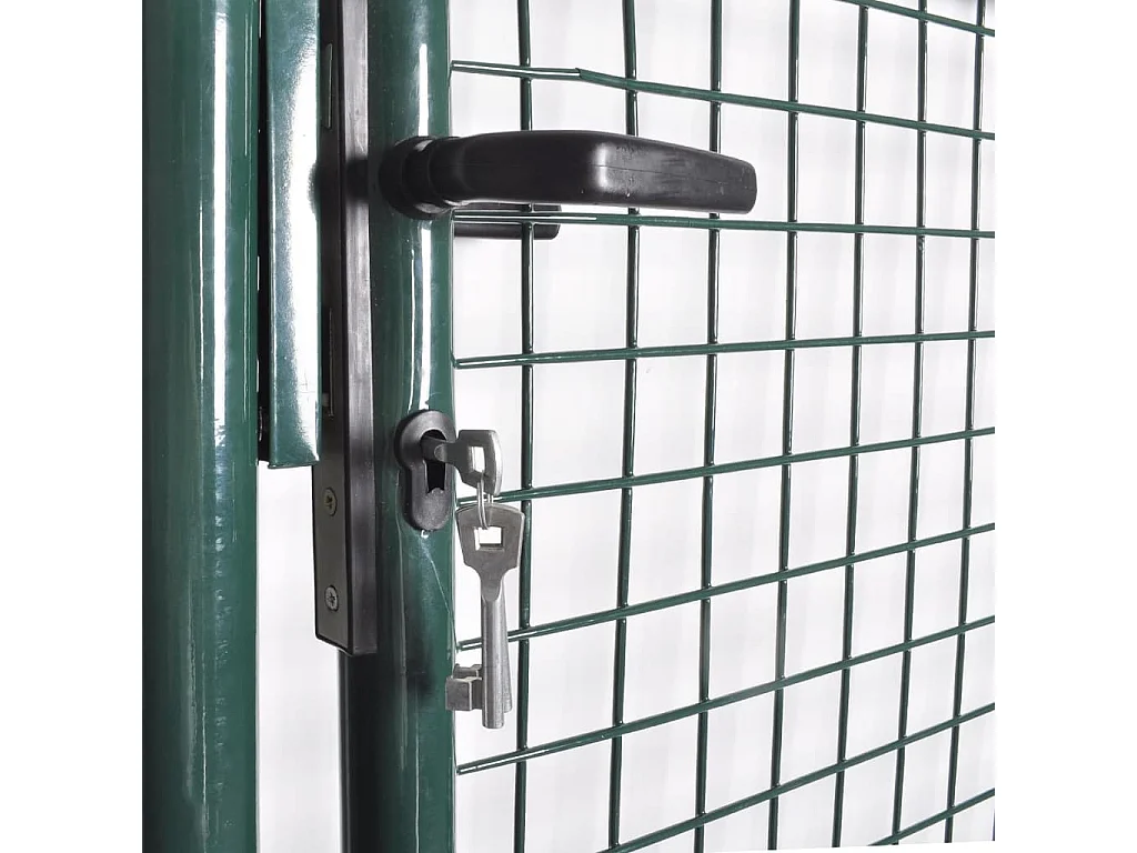 Portail de clôture à porte simple Acier enduit de poudre