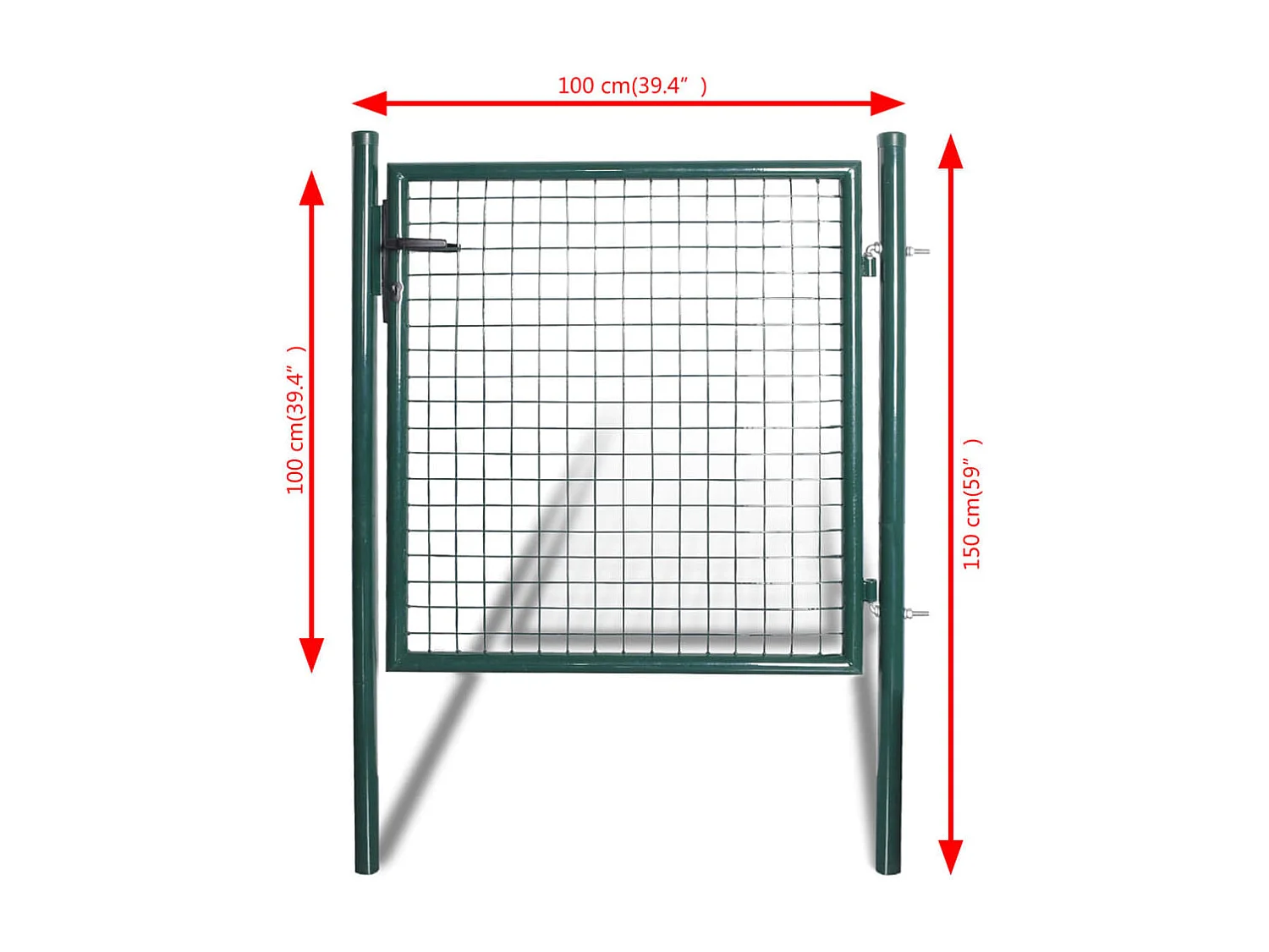 Portail de clôture à porte simple Acier enduit de poudre