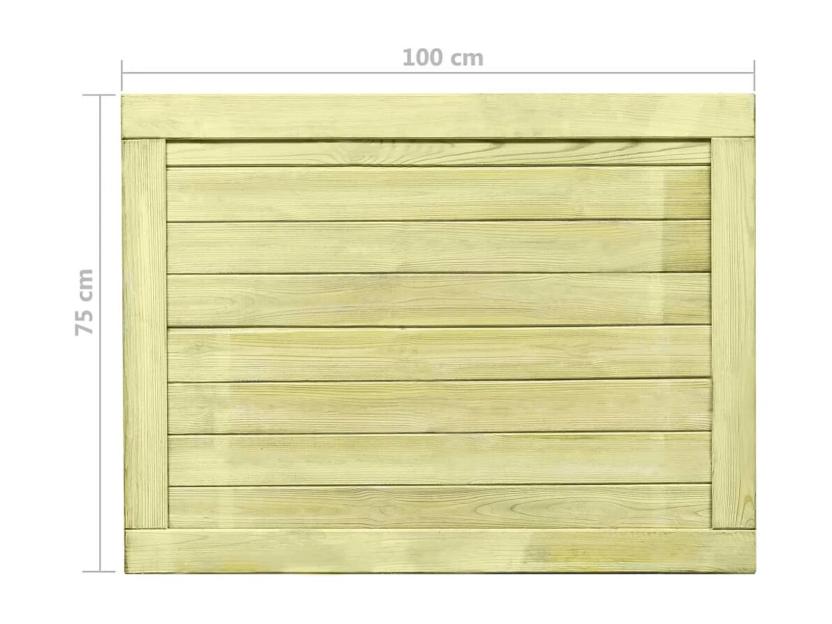 Portail de jardin Bois de pin imprégné 75x100