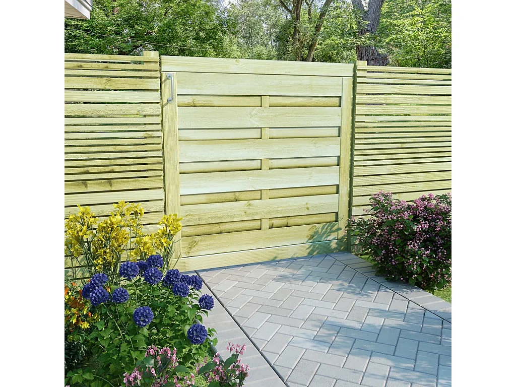 Portillon Bois de pin imprégné 100x100 Vert 3