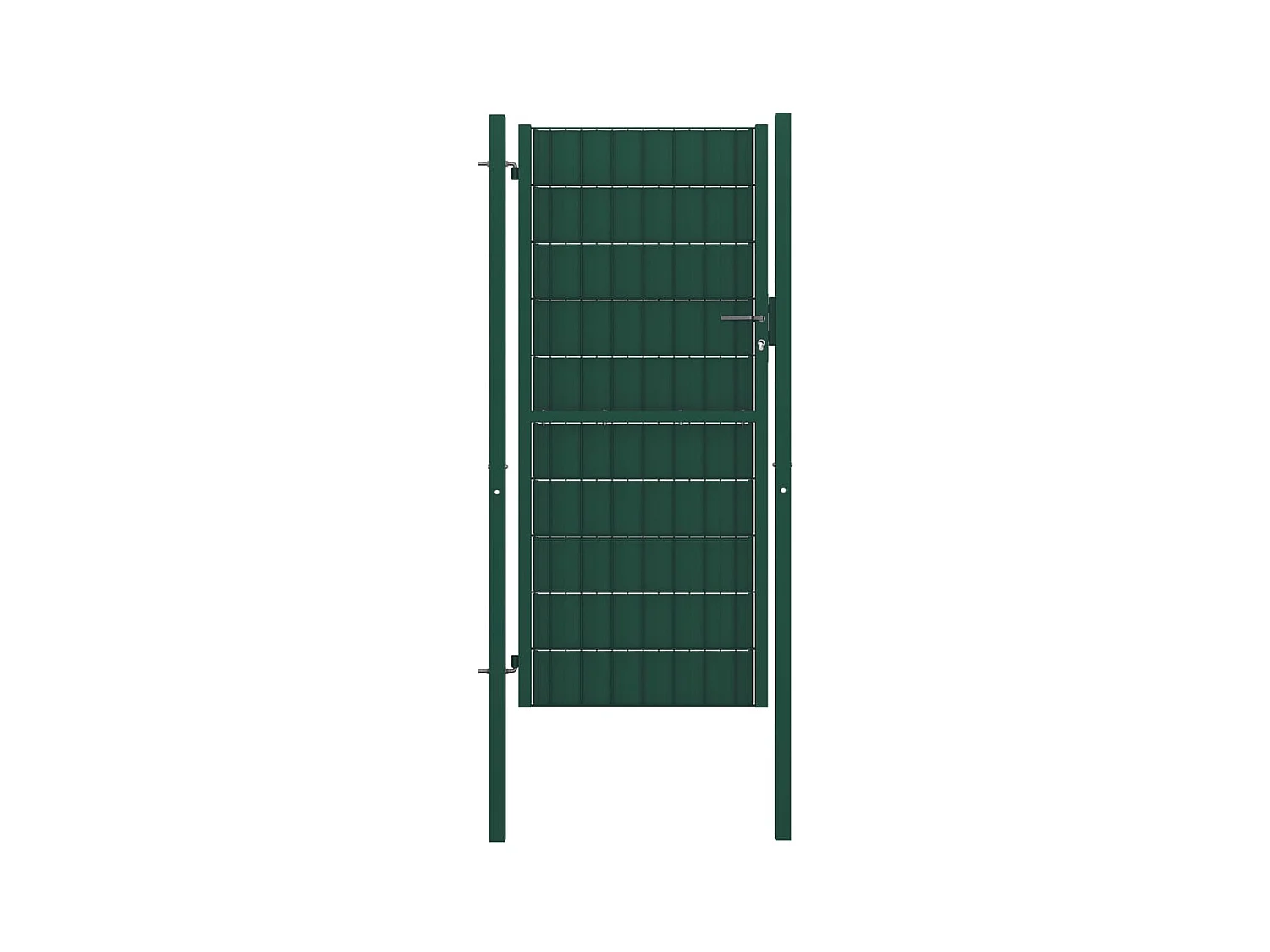 Portail de clôture PVC et acier 100x124 Vert