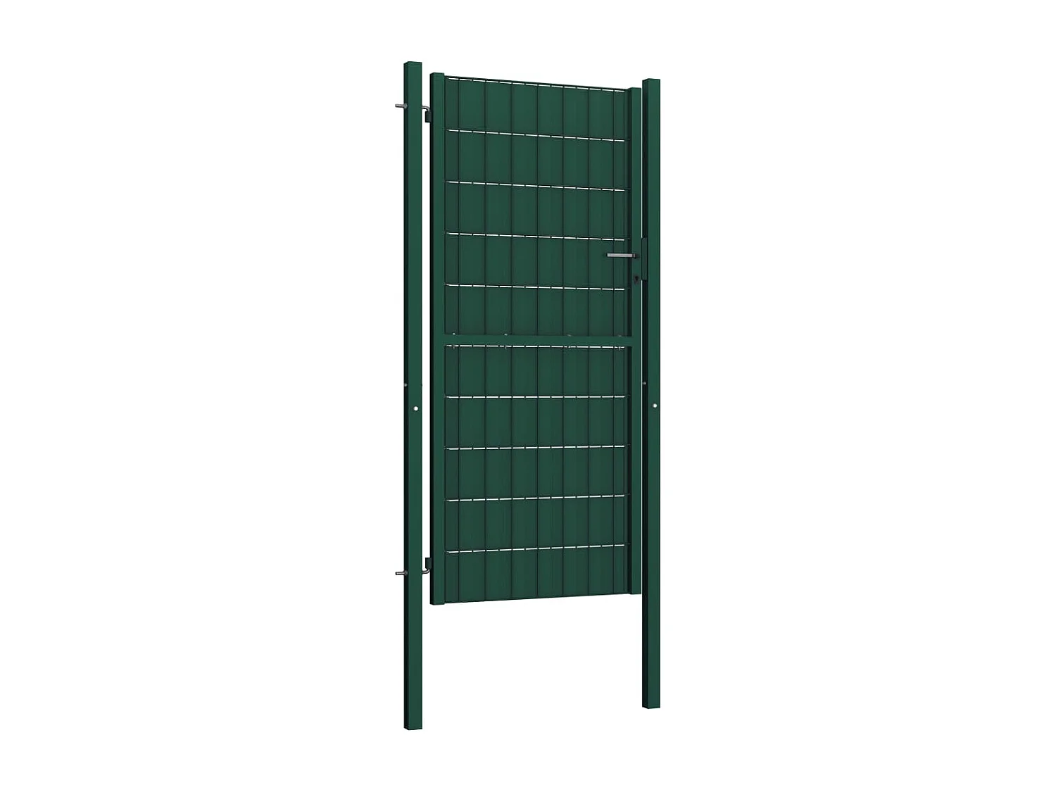Portail de clôture PVC et acier 100x124 Vert