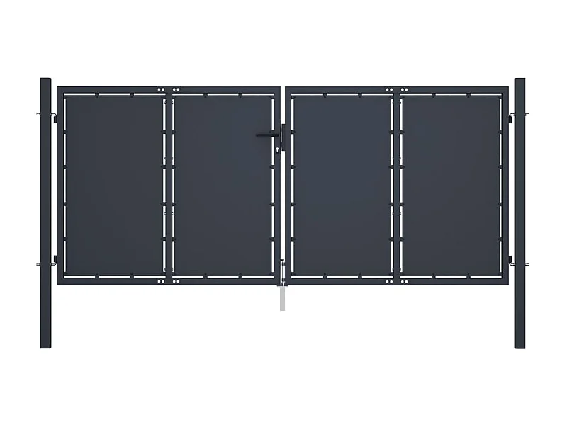Portail de jardin Acier 300x125 Anthracite