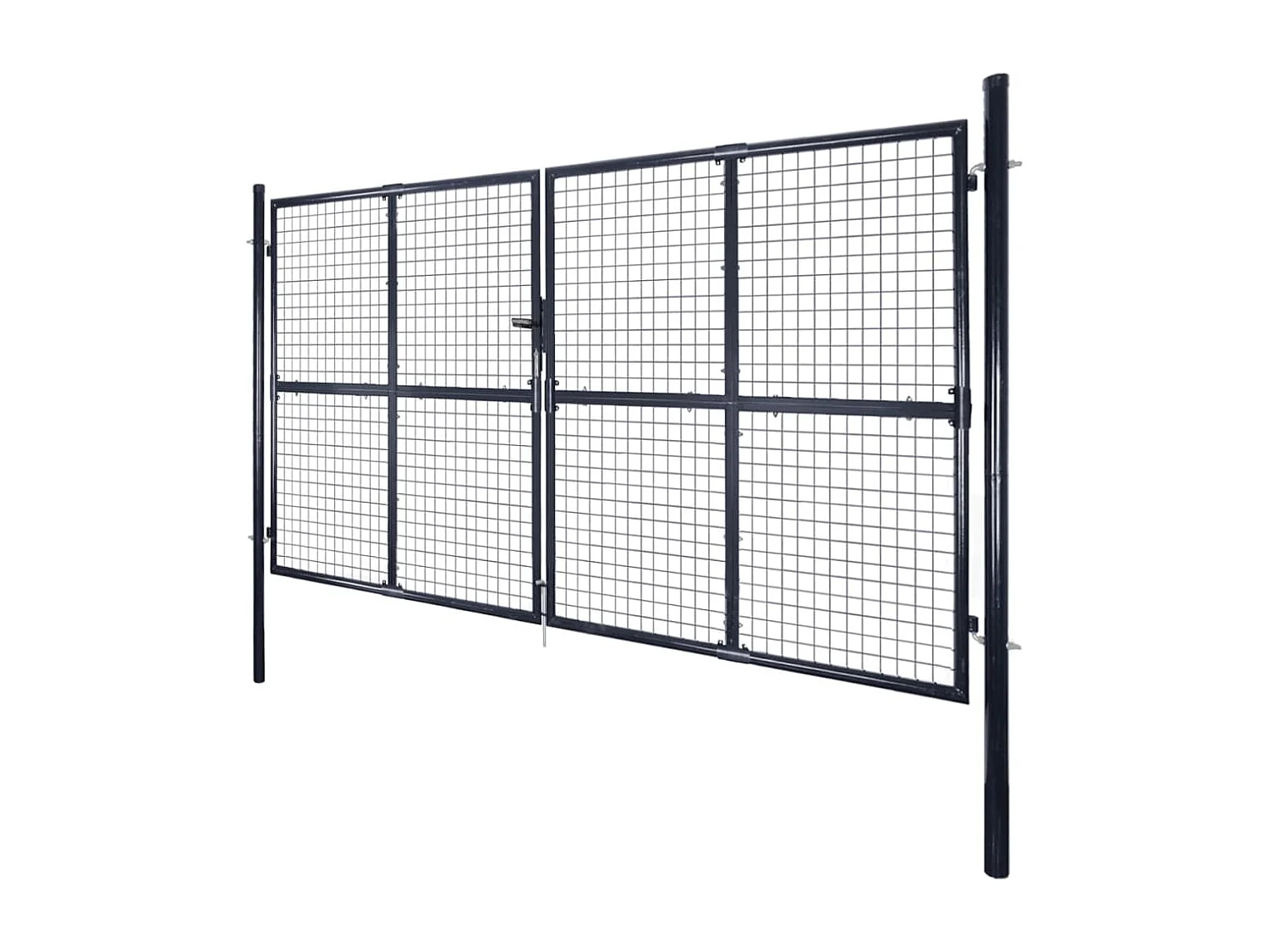 Portail en maille de jardin Acier galvanisé 289x175 Gris