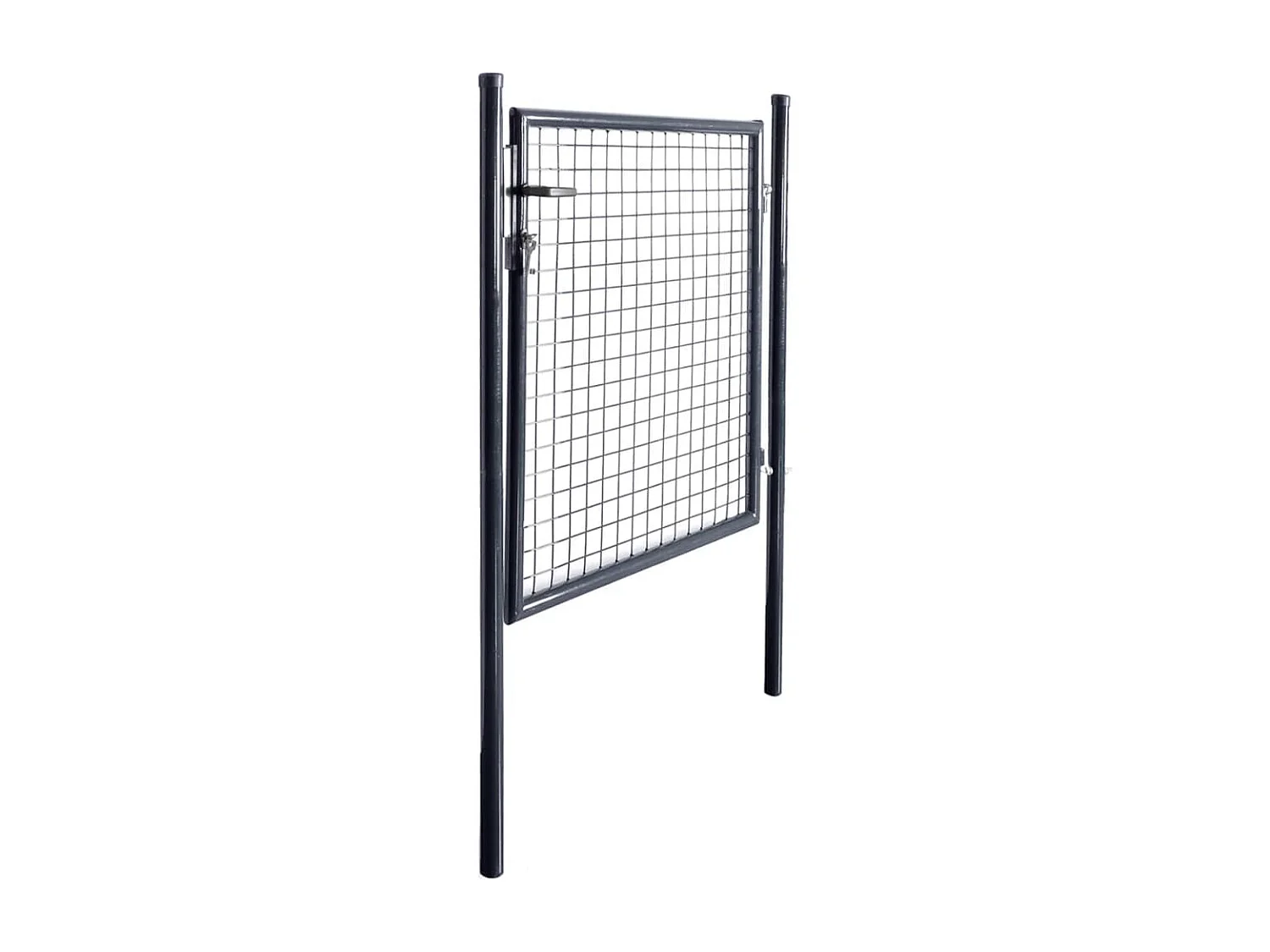 Portail en maille de jardin Acier galvanisé 85,5x100 Gris