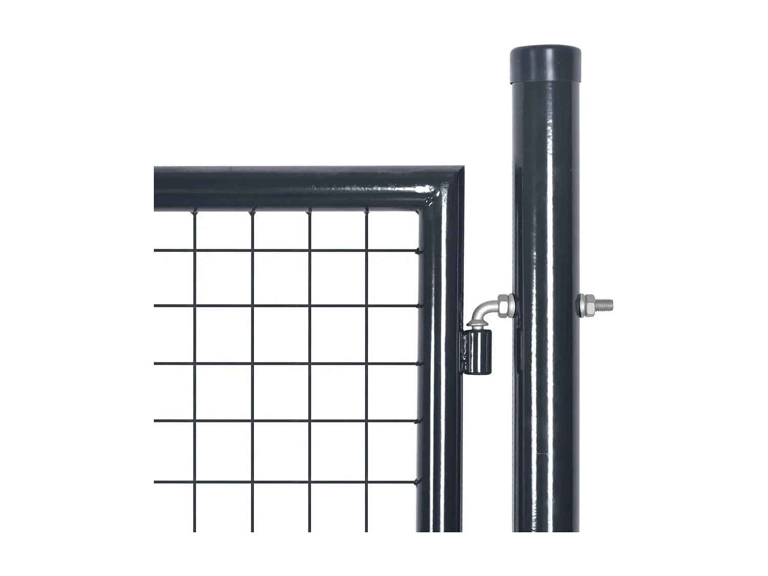 Portail en maille de jardin Acier galvanisé 85,5x100 Gris