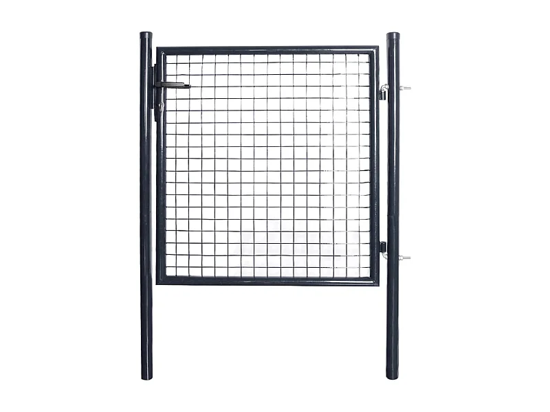 Portail en maille de jardin Acier galvanisé 85,5x100 Gris