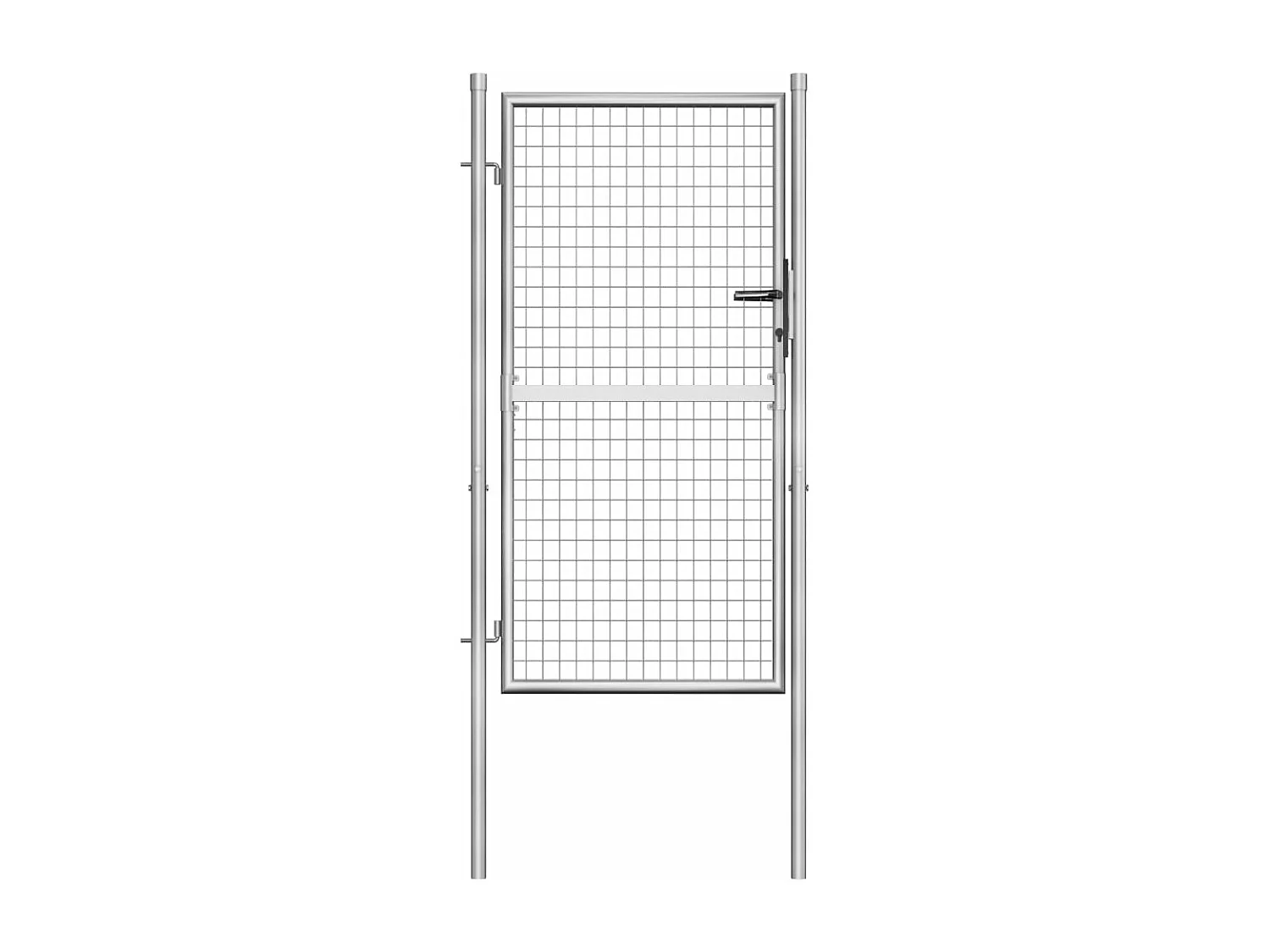 Porte de jardin Acier galvanisé 105x200 Argenté