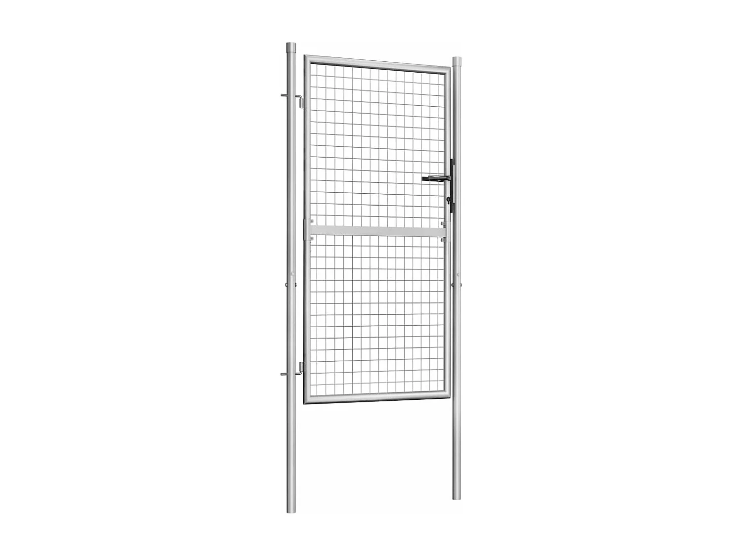 Porte de jardin Acier galvanisé 105x200 Argenté