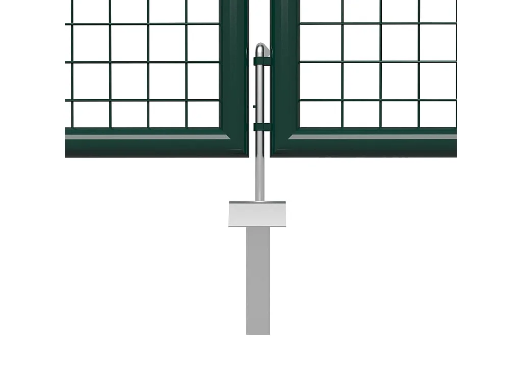 Poort 400x75 cm staal groen