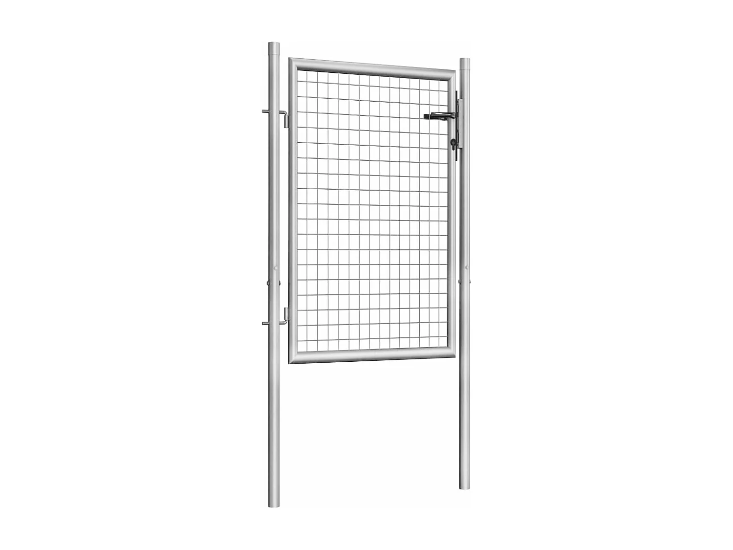 Poort 105x150 cm gegalvaniseerd staal zilverkleurig