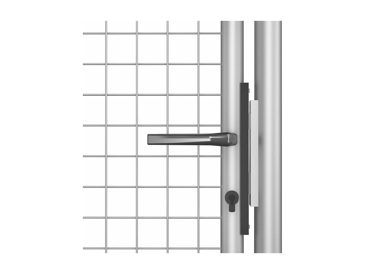 Poort 105x150 cm gegalvaniseerd staal zilverkleurig