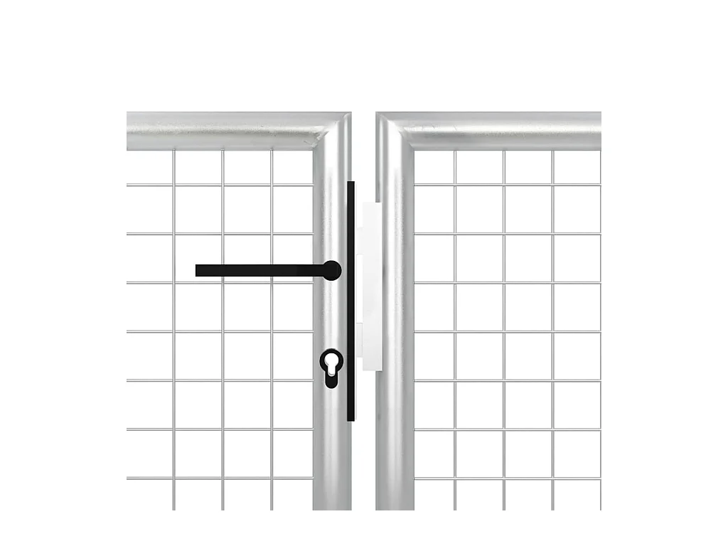 Poort 400x75 cm staal zilverkleurig
