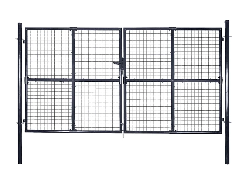 Gaaspoort 289x200 cm gegalvaniseerd staal grijs