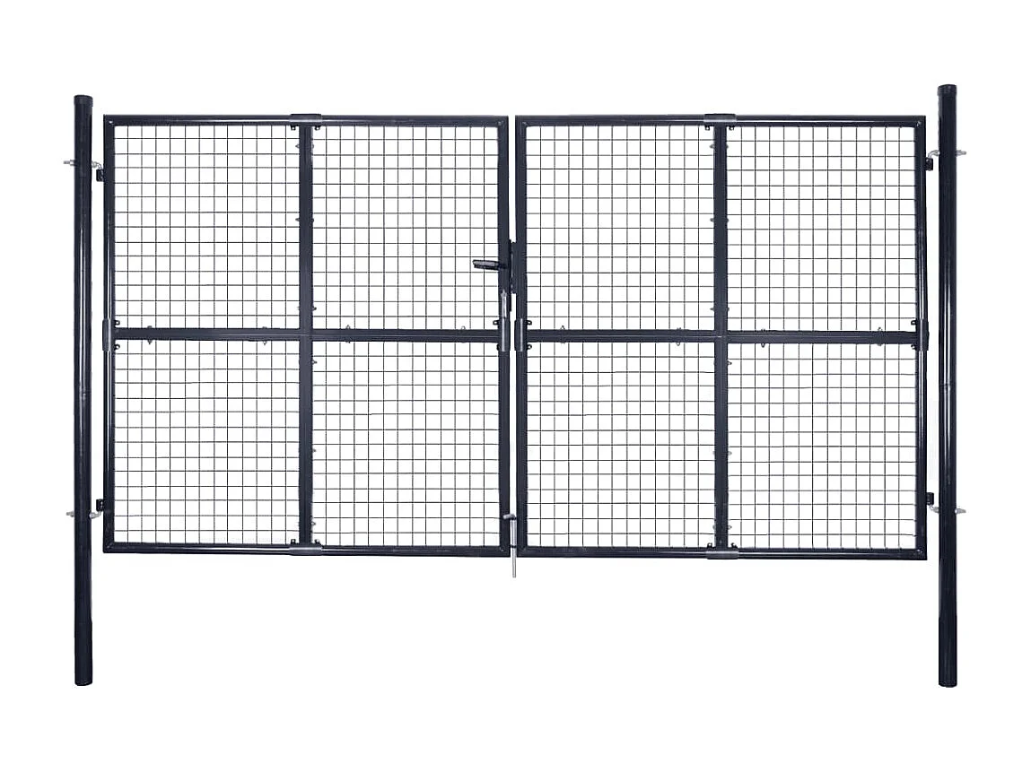 Gaaspoort 289x200 cm gegalvaniseerd staal grijs