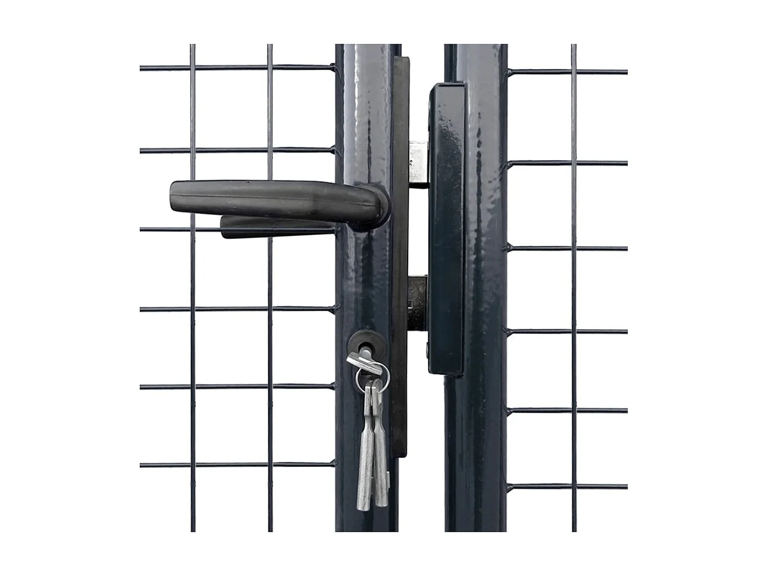 Portail en maille de jardin Acier galvanisé 289x200 Gris