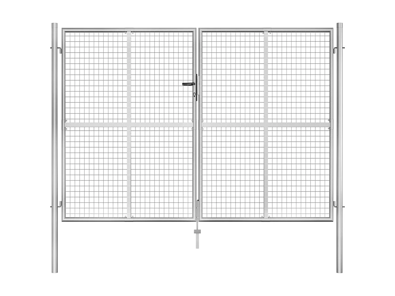 Porte de jardin Acier galvanisé 306x225 Argenté