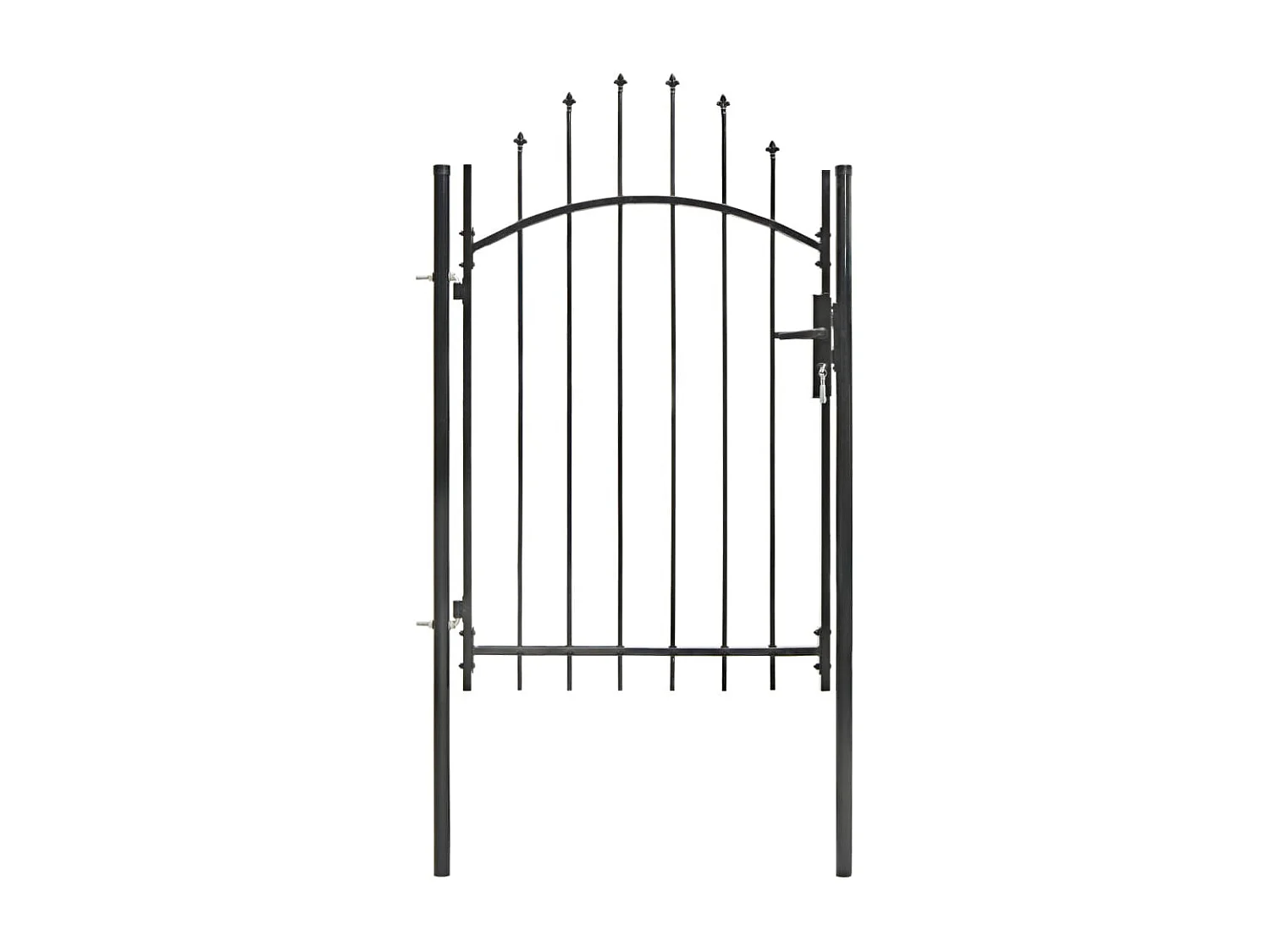 Portail de jardin Acier 1 x 2 m Noir
