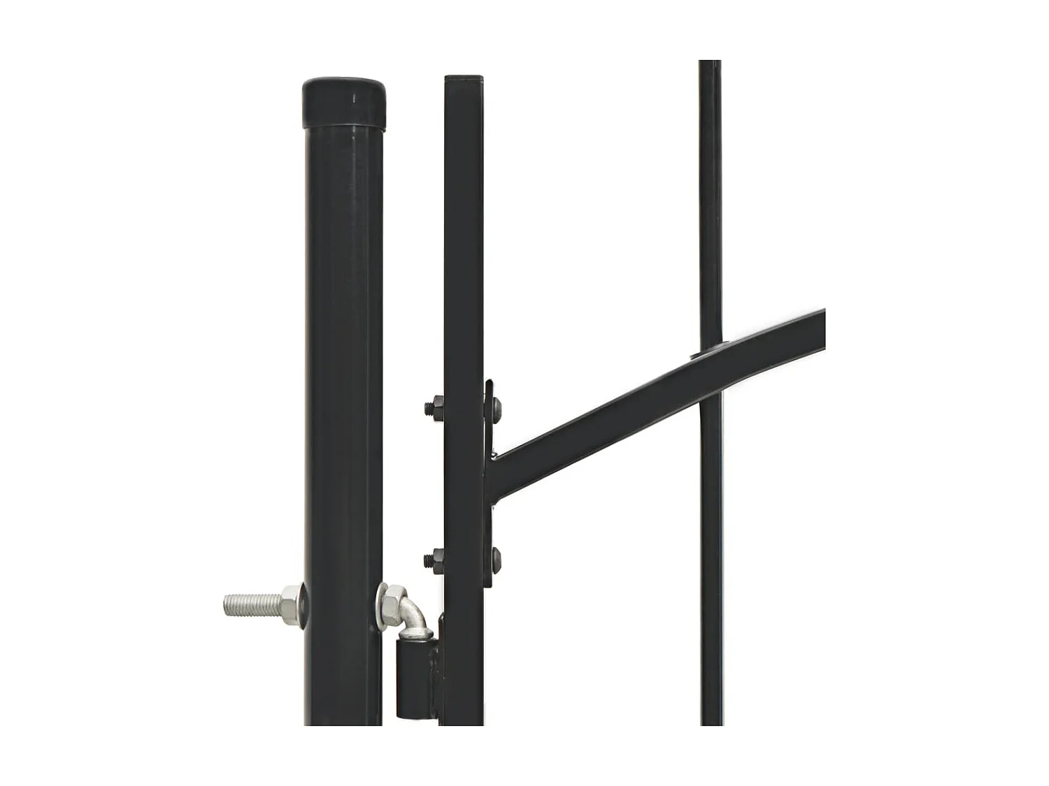 Portail de jardin Acier 1 x 2 m Noir