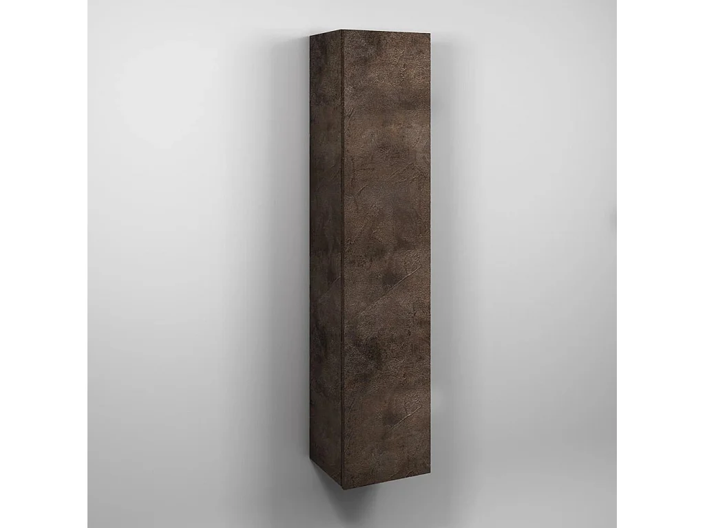 Colonne de salle de bain mélaminé marron effet pierre Olo L 34cm