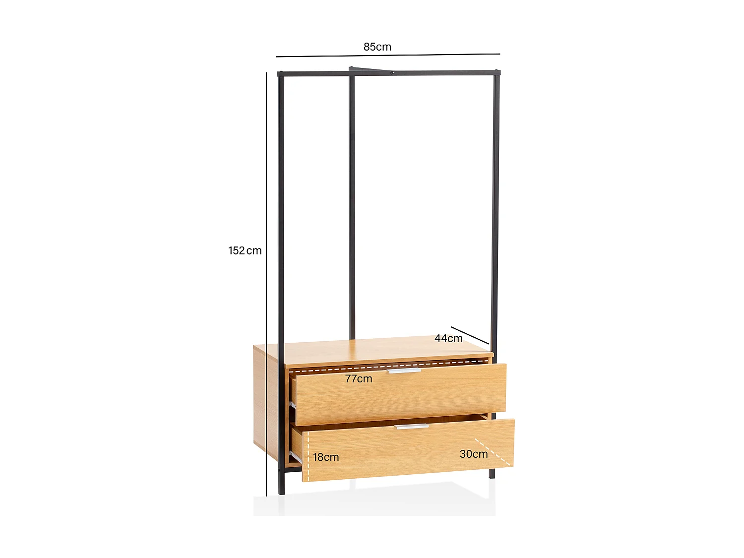 Armoire de Couloir Décor Chêne 152x85x44 cm Armoire Chaussures Vestes