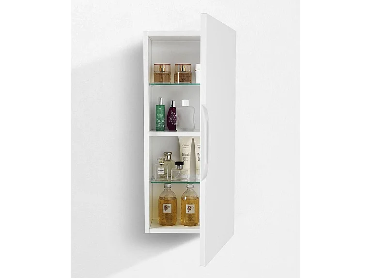 Armoire à pharmacie bois laqué blanc mat Selb L 35cm