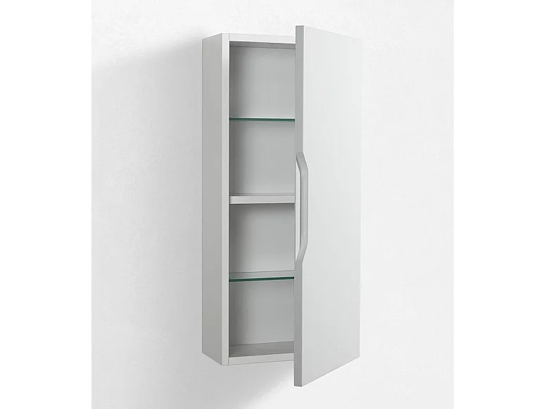 Armoire à pharmacie bois laqué blanc mat Selb L 35cm