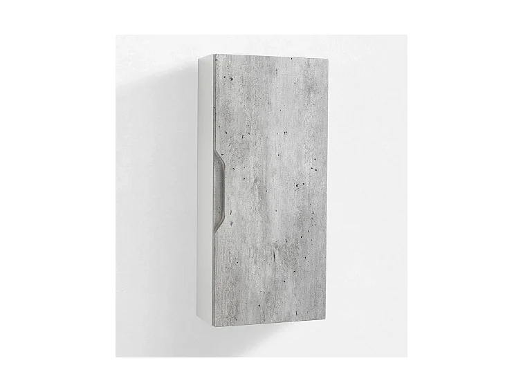 Armoire à pharmacie bois laqué blanc et effet béton Selb L 35cm
