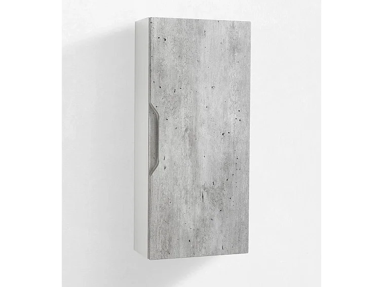 Armoire à pharmacie bois laqué blanc et effet béton Selb L 35cm