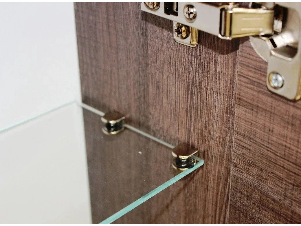 Armoire à pharmacie mélaminé bois foncé Teph L 35cm