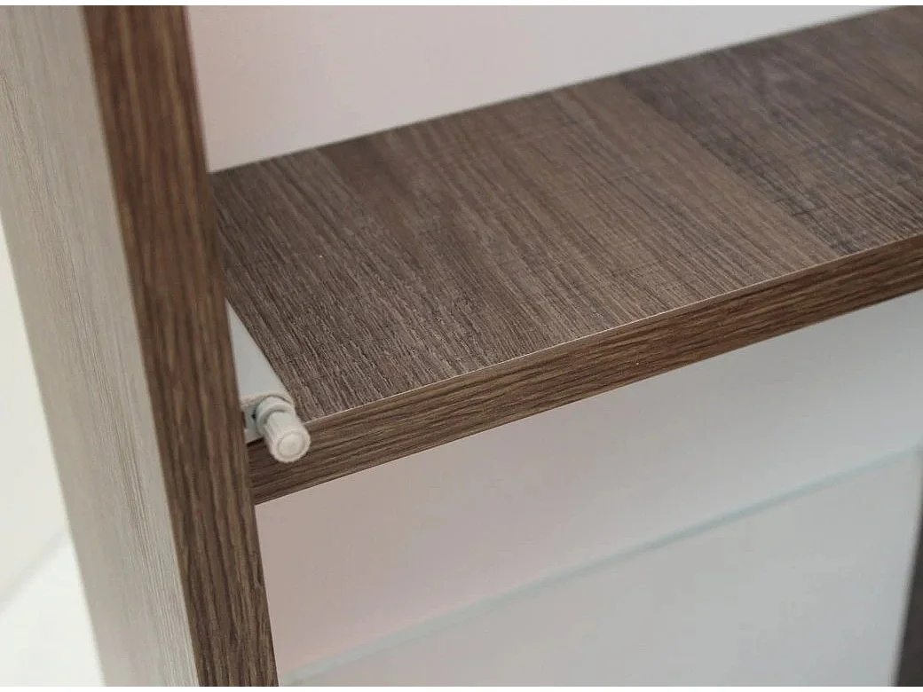 Armoire à pharmacie mélaminé bois foncé Teph L 35cm