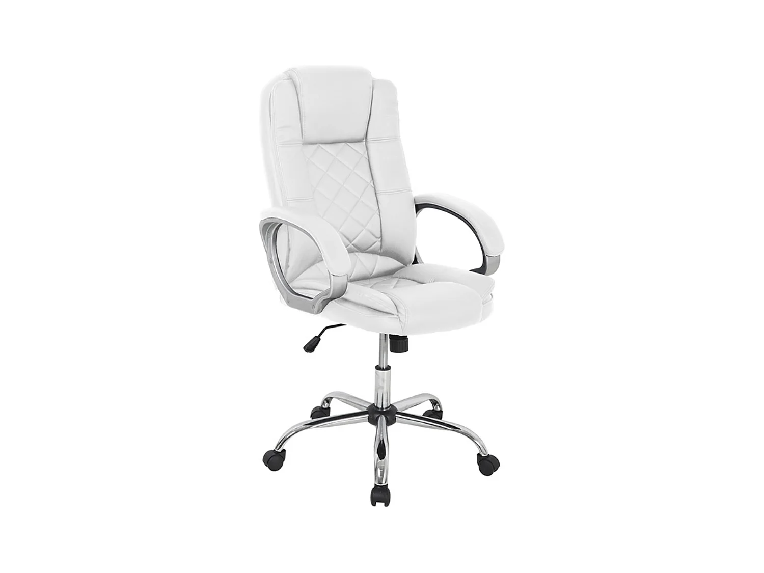 Fauteuil de bureau simili cuir blanc Alberto