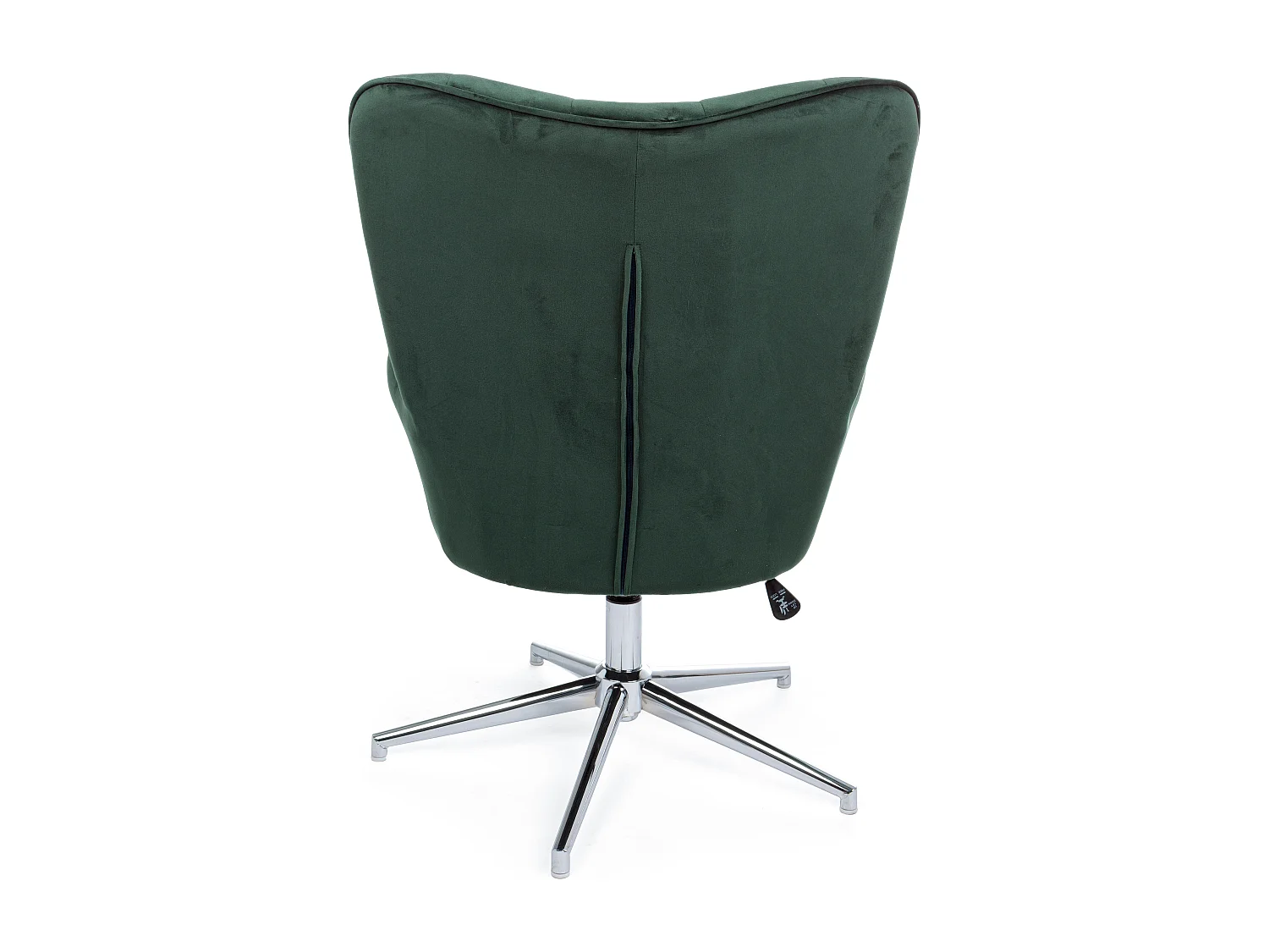 Chaise de bureau réglable en velours vert Farija