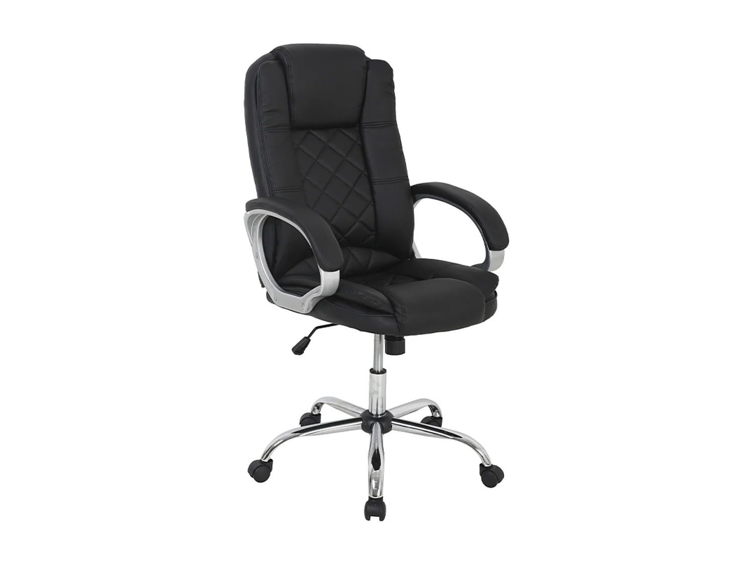 Fauteuil de bureau simili cuir noir Alberto