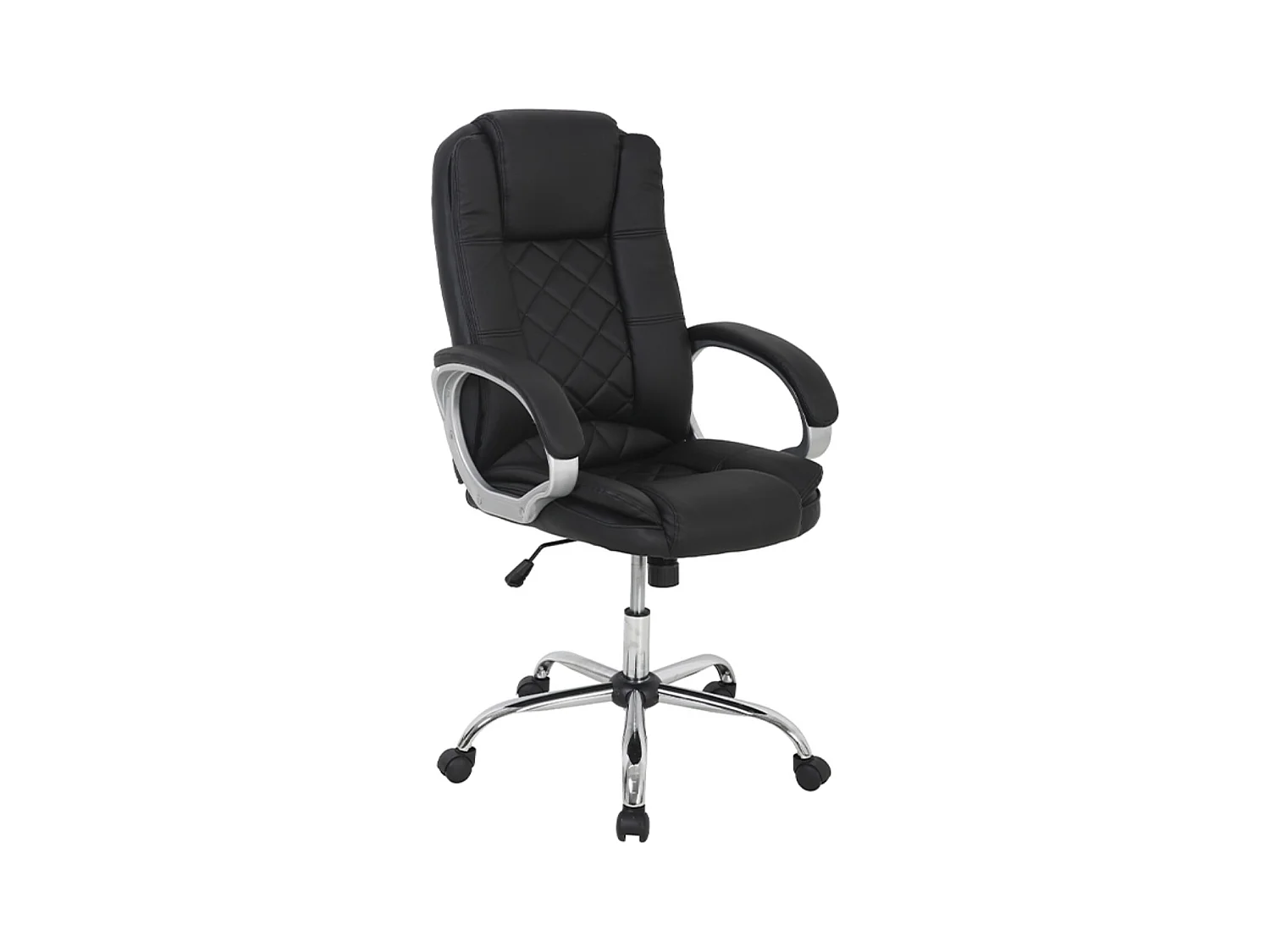 Fauteuil de bureau simili cuir noir Alberto