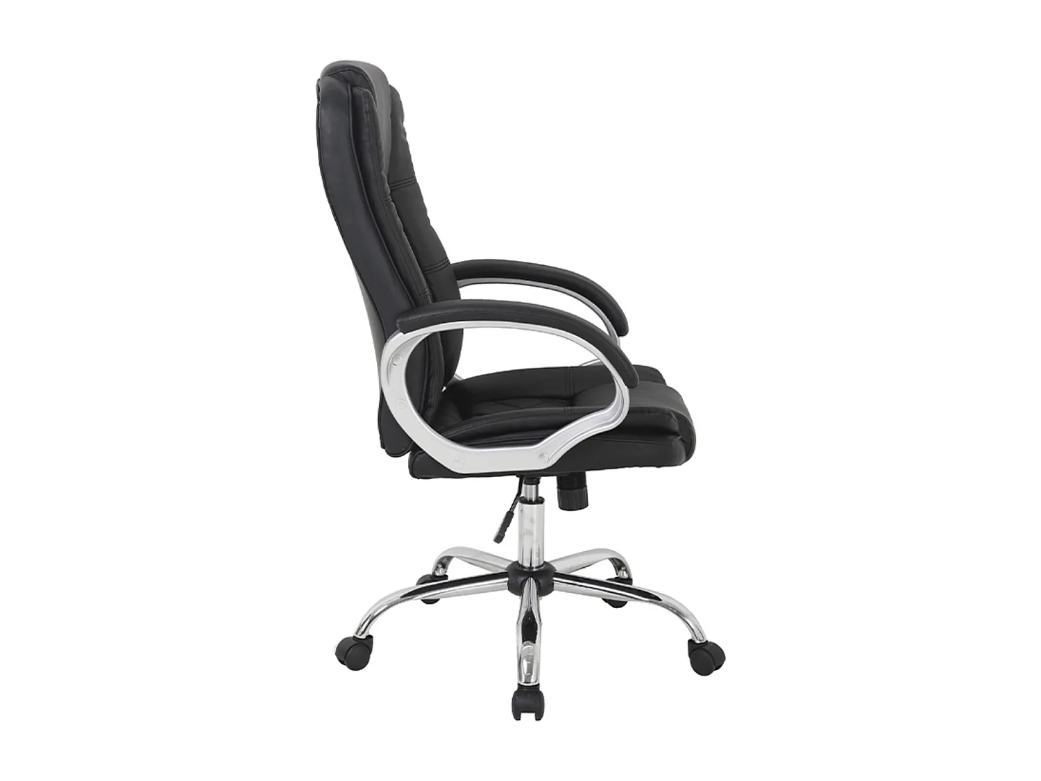 Fauteuil de bureau simili cuir noir Alberto