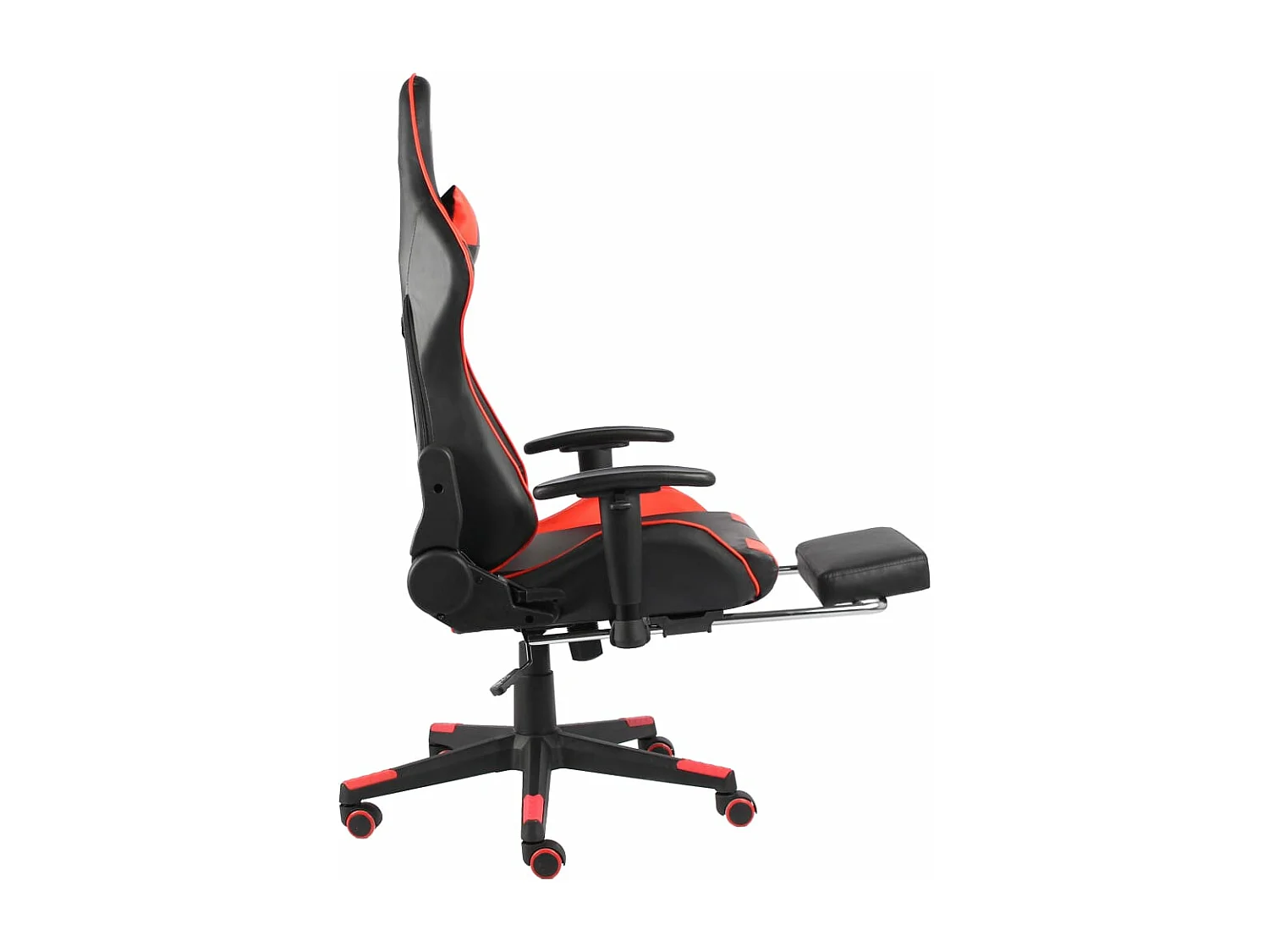 Chaise de jeu pivotante avec repose-pied Rouge PVC 2