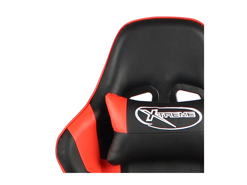 Chaise de jeu pivotante avec repose-pied Rouge PVC 2