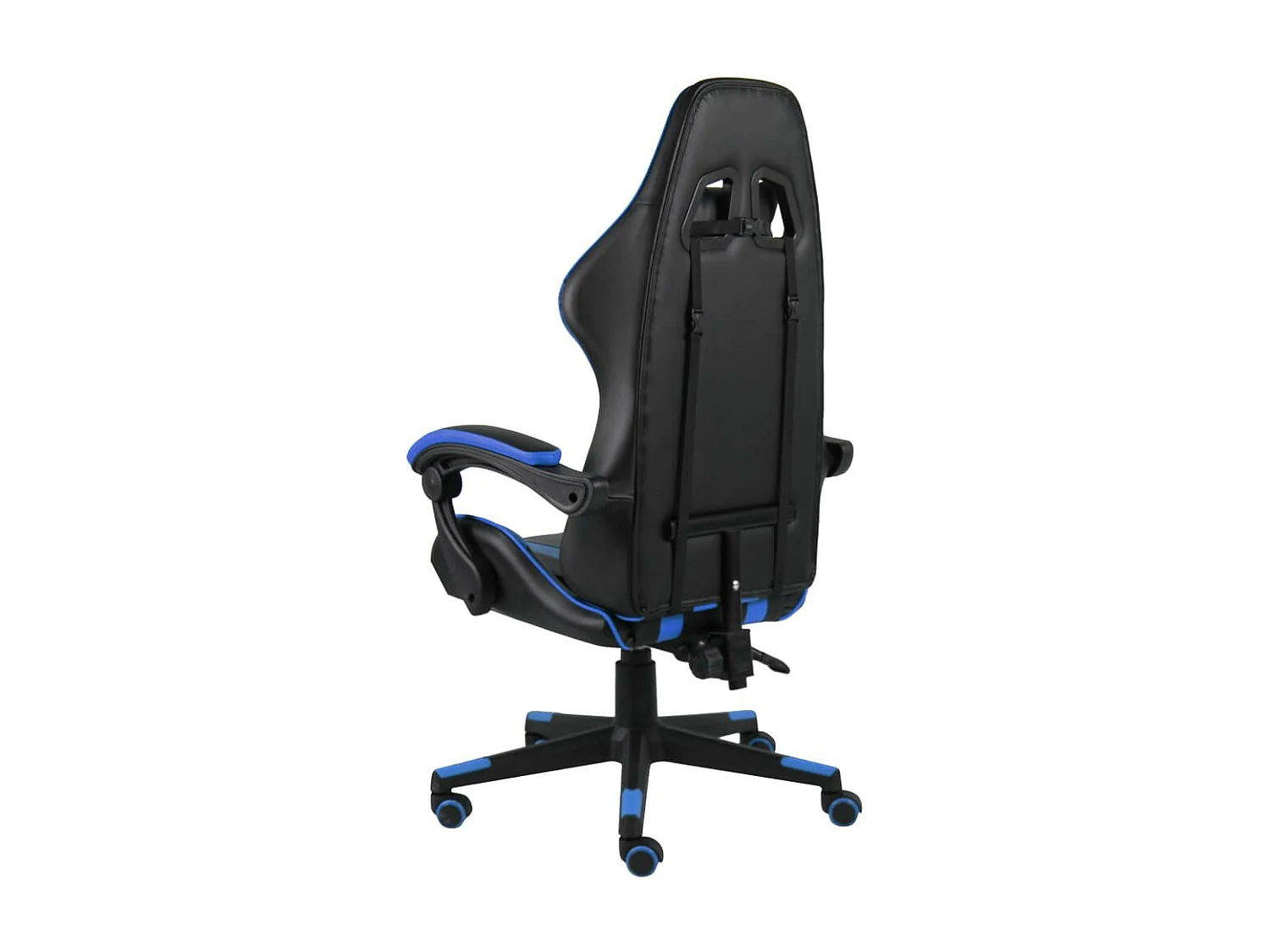 Fauteuil de jeux vidéo Noir et bleu Similicuir