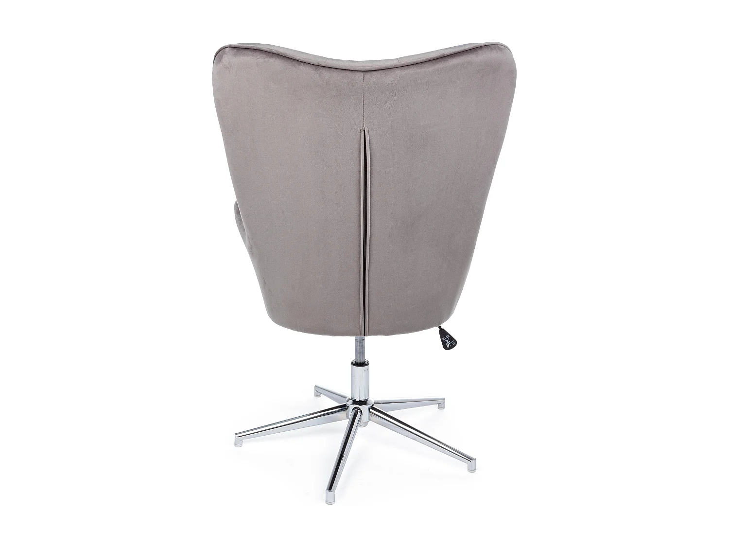 Chaise de bureau réglable en velours gris Farija
