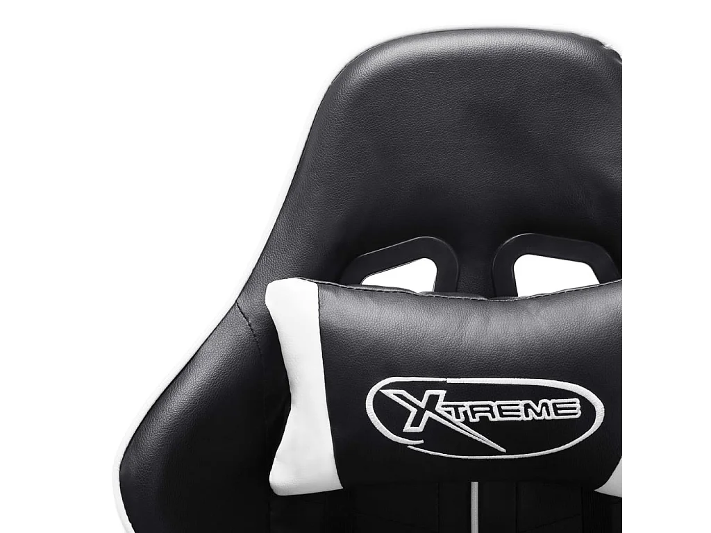 Chaise de jeu Noir et blanc Cuir artificiel