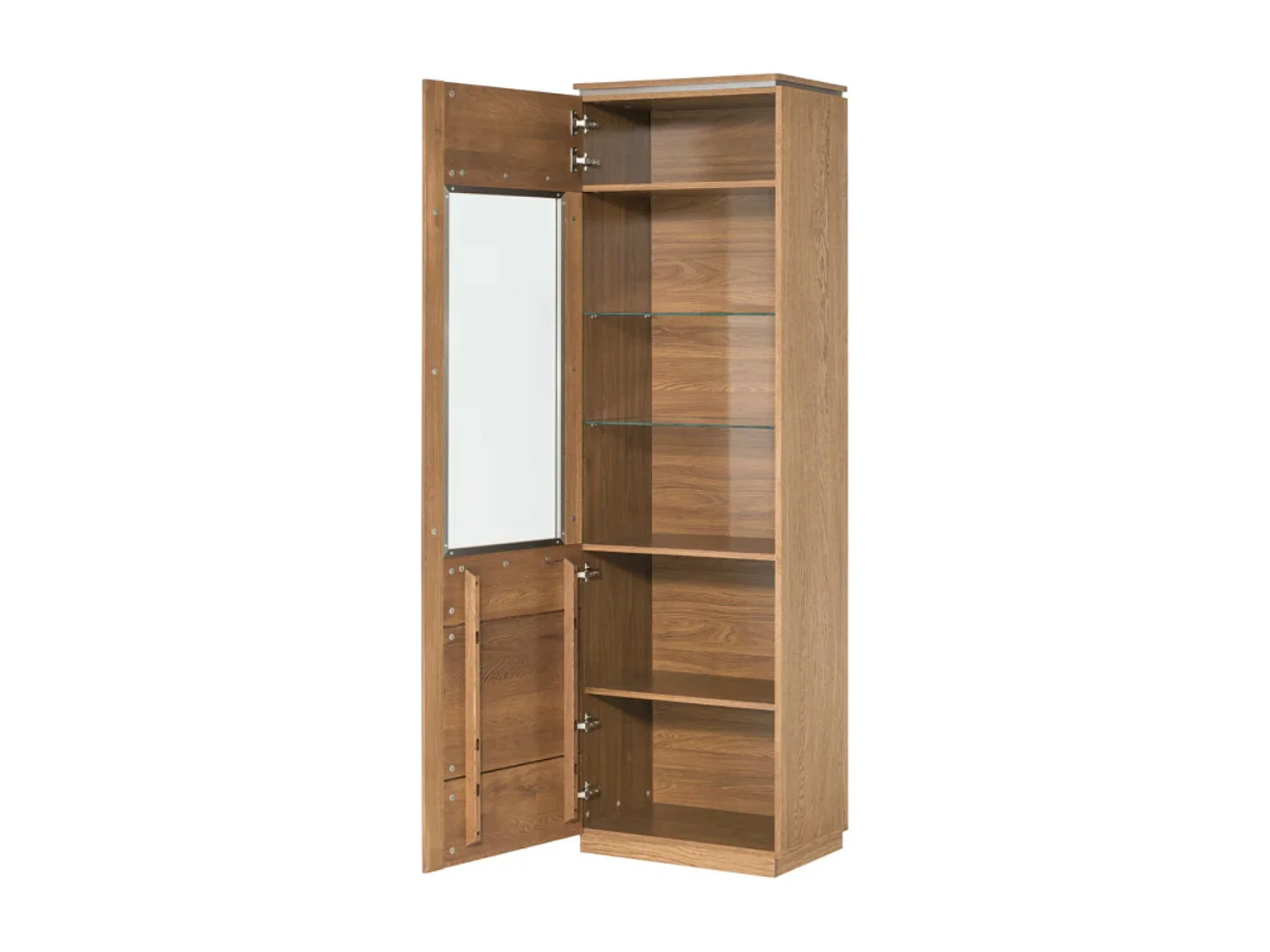 Vitrine en bois de chêne rustique Manky 58cm