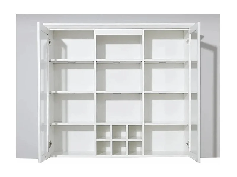 Vitrine 2 portes en bois MDF blanc Valex