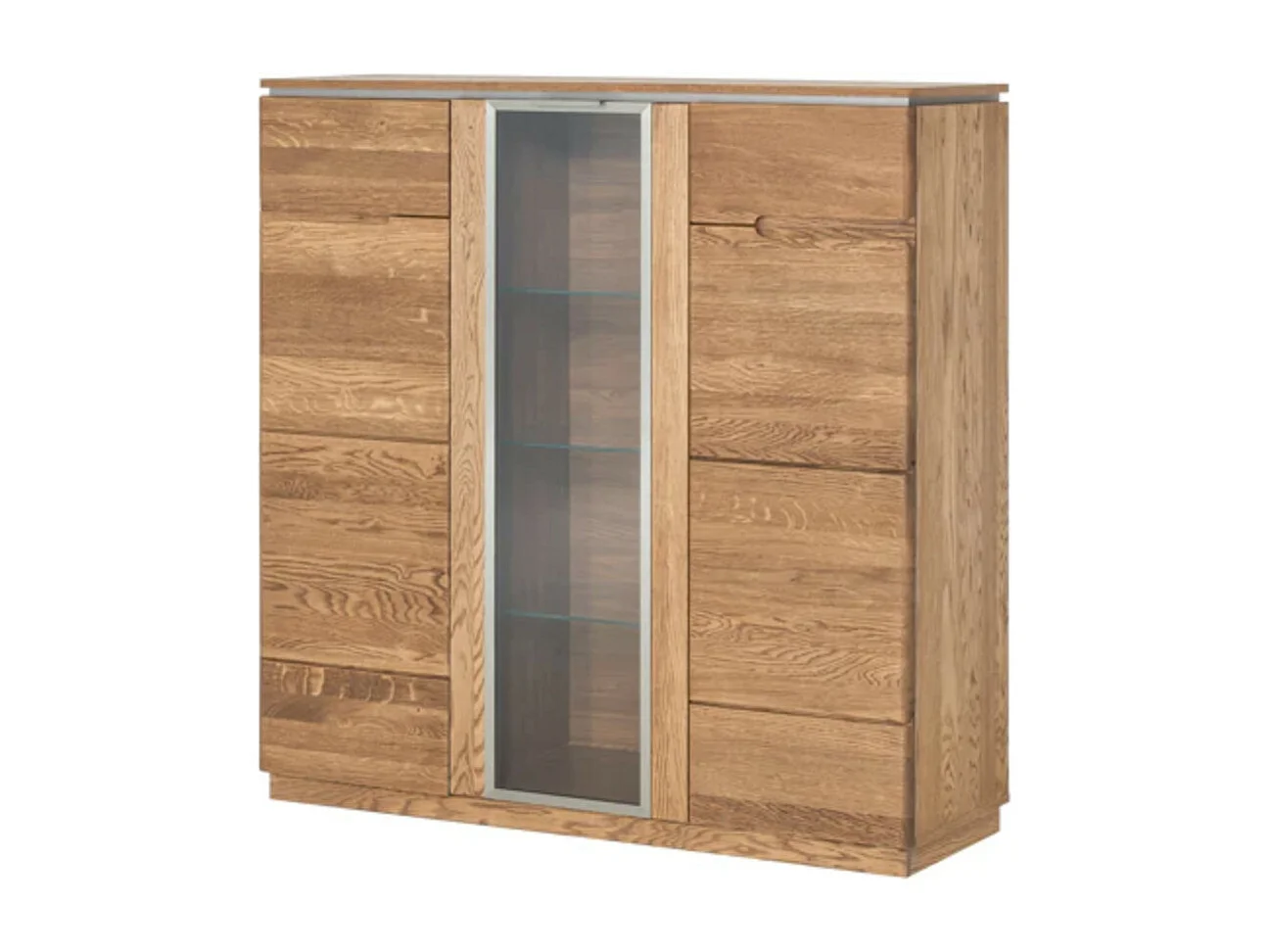 Vitrine en bois de chêne rustique Manky 120cm