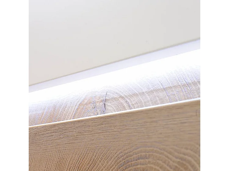 Vitrine 2 portes bois chêne clair Baite