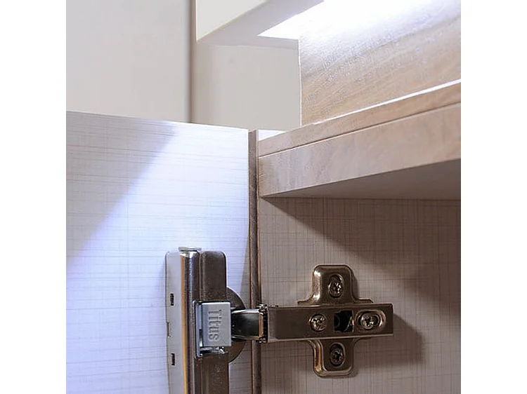 Vitrine 2 portes bois chêne clair Baite